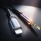Audio Adapteri Joyroom SY-A02 Lightning kiinni 3.5 mm 1.0 m musta hinta ja tiedot | Puhelinkaapelit | hobbyhall.fi