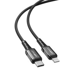 Kaapeli USB Acefast C1-01 MFi PD30W USB-C to Lightning 1.2 m musta hinta ja tiedot | Puhelinkaapelit | hobbyhall.fi