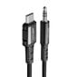 Audio Adapteri Acefast C1-08 USB-C kiinni 3.5 mm (M) 1.2 m musta hinta ja tiedot | Puhelinkaapelit | hobbyhall.fi