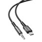 Audio Adapteri Acefast C1-08 USB-C kiinni 3.5 mm (M) 1.2 m musta hinta ja tiedot | Puhelinkaapelit | hobbyhall.fi