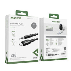 Audio Adapteri Acefast C1-08 USB-C kiinni 3.5 mm (M) 1.2 m musta hinta ja tiedot | Puhelinkaapelit | hobbyhall.fi