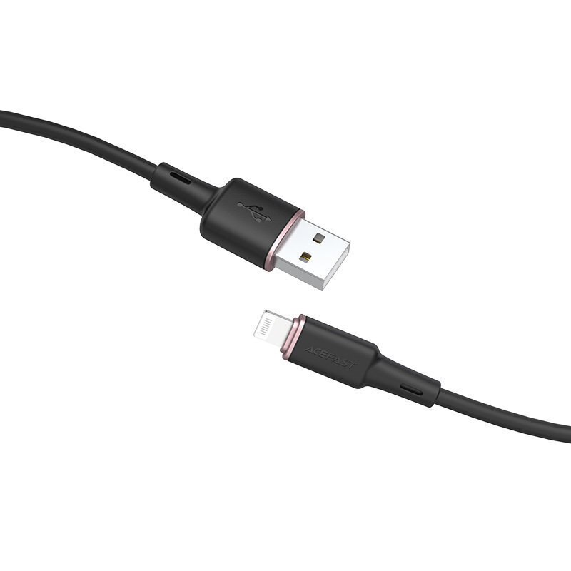 Kaapeli USB Acefast C2-02 MFi USB-A to Lightning 1.2 m musta hinta ja tiedot | Puhelinkaapelit | hobbyhall.fi