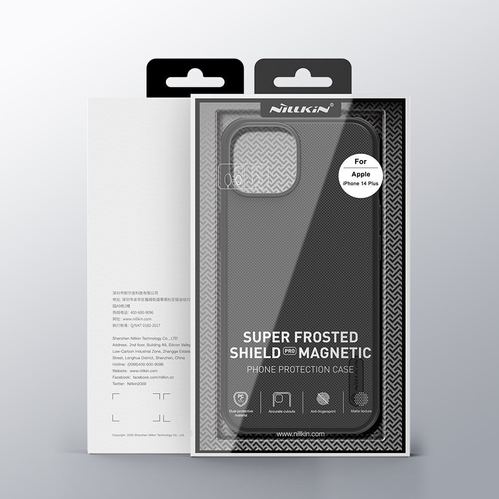 Kotelo Nillkin Super Frosted Shield Pro Magnetic Apple iPhone 14 Plus sininen hinta ja tiedot | Puhelimen kuoret ja kotelot | hobbyhall.fi