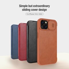 Kotelo Nillkin Qin Pro Leather Apple iPhone 14 sininen hinta ja tiedot | Puhelimen kuoret ja kotelot | hobbyhall.fi