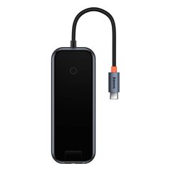 Adapteri Baseus AcmeJoy HUB Type-C kiinni 2xUSB3.0 + USB2.0 + Type-C + RJ45 harmaa WKJZ010113 hinta ja tiedot | Adapterit | hobbyhall.fi