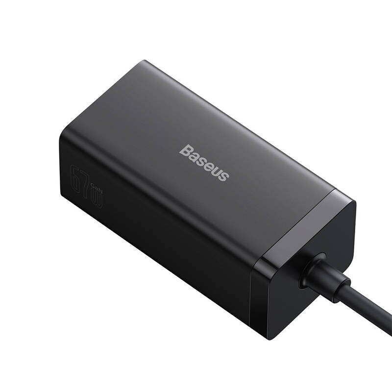 Laturi Baseus GaN5 Pro 2xType-C/USB/HDMI 67W musta CCGP110201 hinta ja tiedot | Adapterit | hobbyhall.fi