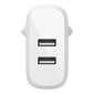 Belkin Boost Lataa Dual USB-A Wall Laturi 24W + USB-A to USB-C Kaapeli valkoinen hinta ja tiedot | Puhelimen laturit | hobbyhall.fi