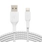 Kaapeli USB Belkin Boost Charge Braided USB-A to Lightning 1.0 m valkoinen hinta ja tiedot | Puhelinkaapelit | hobbyhall.fi