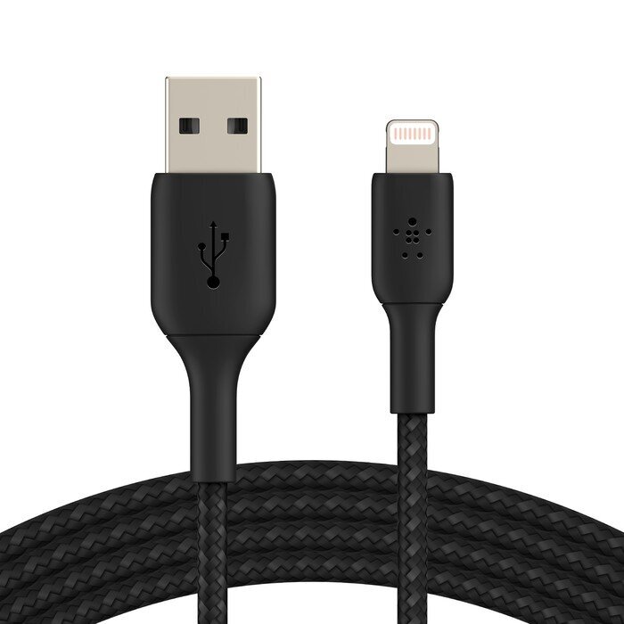 Kaapeli USB Belkin Boost Charge Braided USB-A to Lightning 1.0 m musta hinta ja tiedot | Puhelinkaapelit | hobbyhall.fi