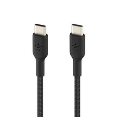 Kaapeli USB Belkin Boost Charge Braided USB-C to USB-C 1.0 m musta hinta ja tiedot | Puhelinkaapelit | hobbyhall.fi