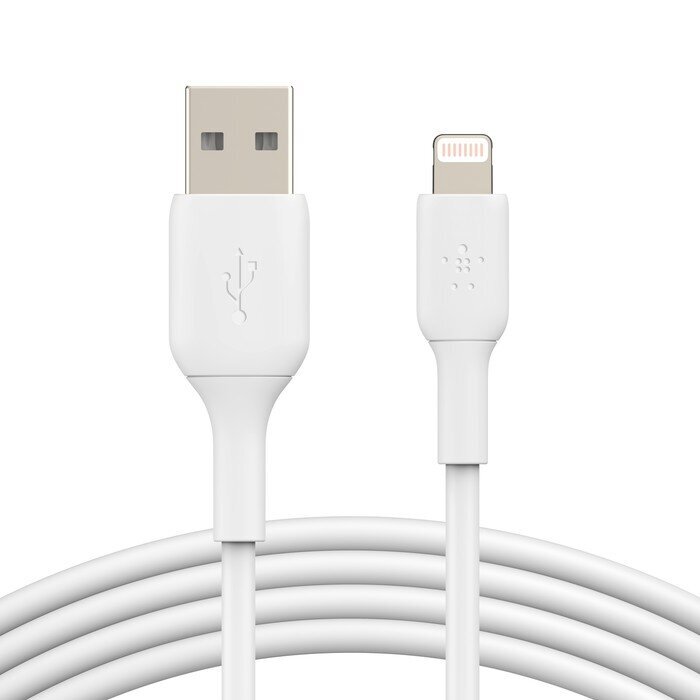 Kaapeli USB Belkin Boost Charge USB-A to Lightning 2.0 m valkoinen hinta ja tiedot | Puhelinkaapelit | hobbyhall.fi