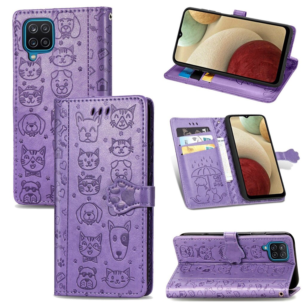 Kotelo Cat-Dog Samsung A145 A14 4G/A146 A14 5G violetti hinta ja tiedot | Puhelimen kuoret ja kotelot | hobbyhall.fi
