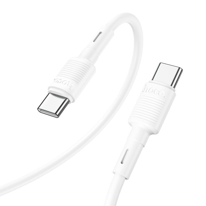 Kaapeli USB Hoco X83 60W Type-C to Type-C 1.0 m valkoinen hinta ja tiedot | Puhelinkaapelit | hobbyhall.fi
