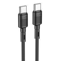 Kaapeli USB Hoco X83 60W Type-C to Type-C 1.0 m musta hinta ja tiedot | Puhelinkaapelit | hobbyhall.fi