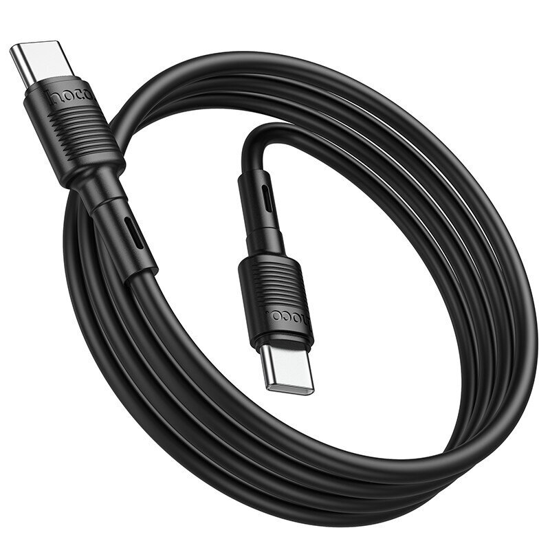 Kaapeli USB Hoco X83 60W Type-C to Type-C 1.0 m musta hinta ja tiedot | Puhelinkaapelit | hobbyhall.fi