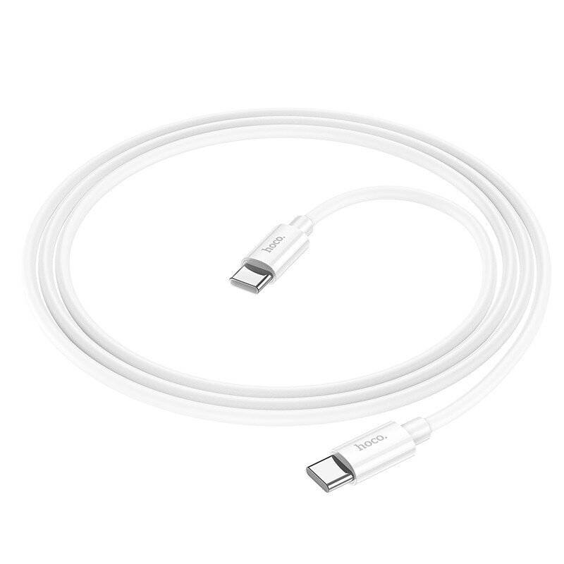 Kaapeli USB Hoco X87 60W Type-C to Type-C 1.0 m valkoinen hinta ja tiedot | Puhelinkaapelit | hobbyhall.fi