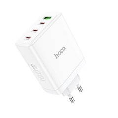 Laturi Hoco N31 PD100W 3xType-C/1xUSB-A valkoinen hinta ja tiedot | Puhelimen laturit | hobbyhall.fi