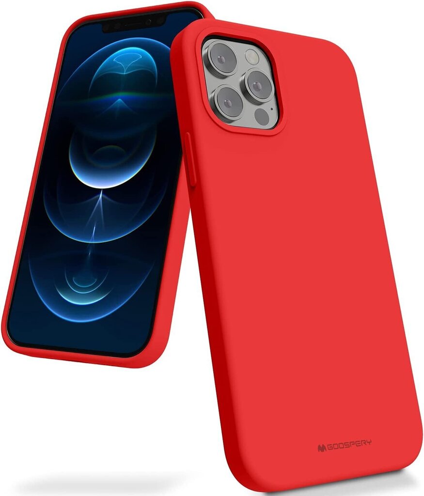 Kotelo Mercury Silicone Kotelo Apple iPhone 15 Pro Max punainen hinta ja tiedot | Puhelimen kuoret ja kotelot | hobbyhall.fi