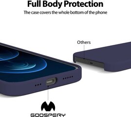 Kotelo Mercury Silicone Kotelo Apple iPhone 15 Pro Max tummansininen hinta ja tiedot | Puhelimen kuoret ja kotelot | hobbyhall.fi
