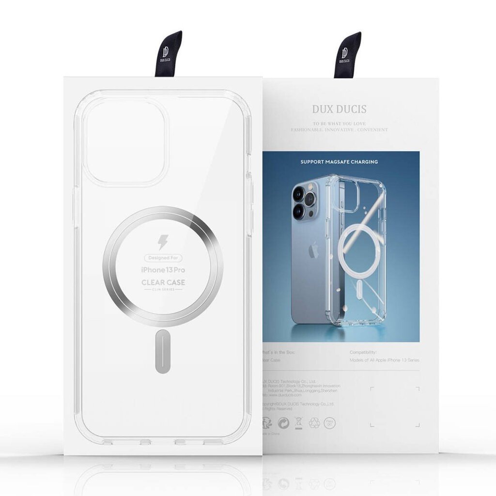 Kotelo Dux Ducis Clin Magsafe Apple iPhone 15 Plus läpinäkyvä hinta ja tiedot | Puhelimen kuoret ja kotelot | hobbyhall.fi