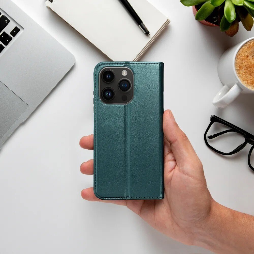 Kotelo Smart Magnetic Xiaomi punainen Note 12 Pro 5G/Poco X5 Pro 5G tummanvihreä hinta ja tiedot | Puhelimen kuoret ja kotelot | hobbyhall.fi