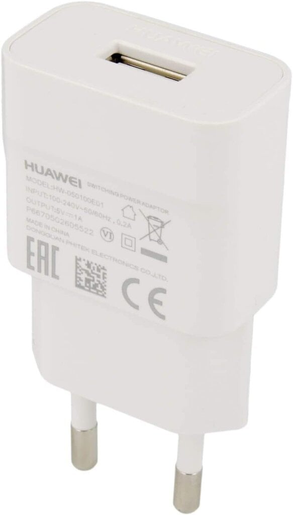 Laturi Alkuperäinen Huawei HW-050100E01 valkoinen hinta ja tiedot | Puhelimen laturit | hobbyhall.fi