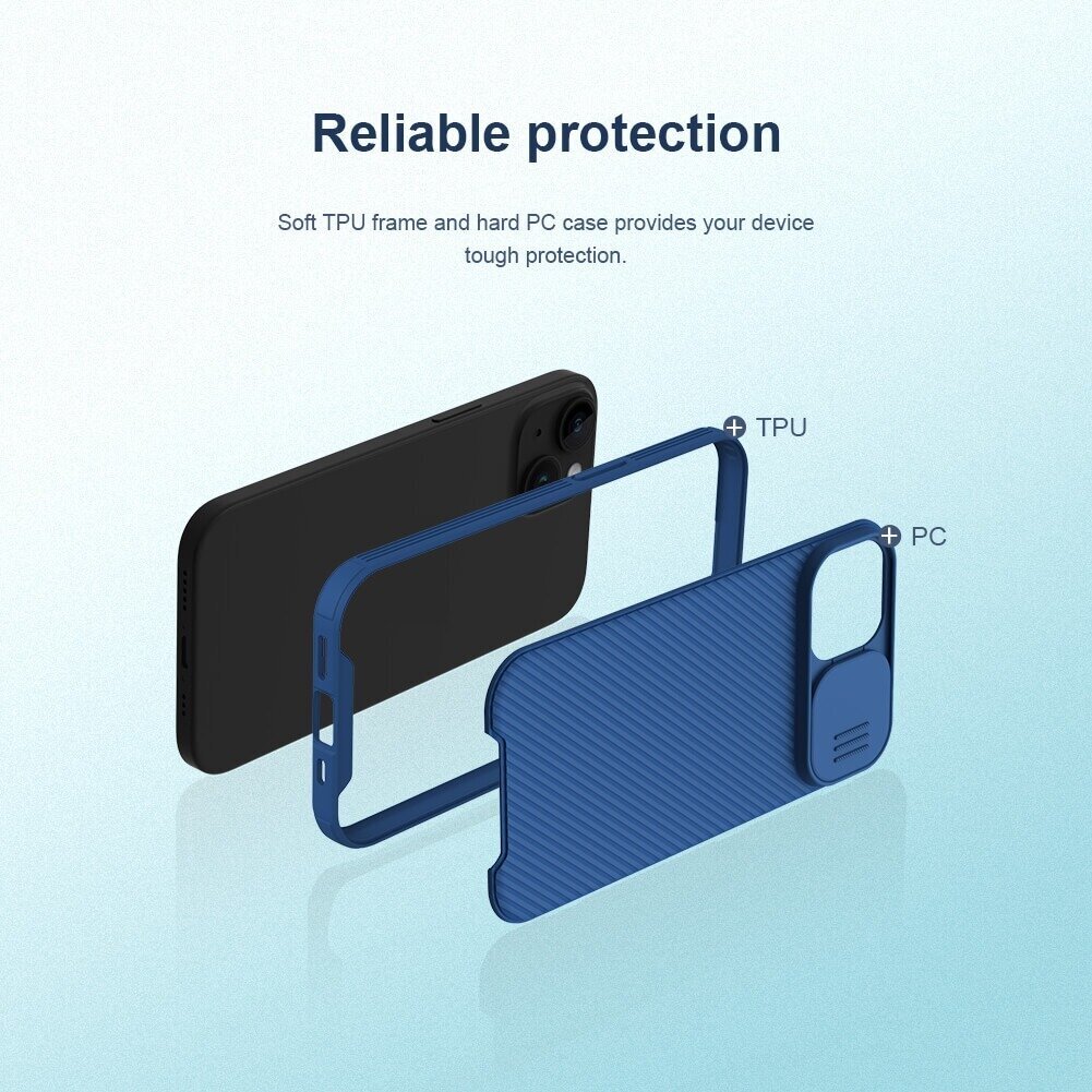 Case Nillkin CamShield Pro Apple iPhone 15 Plus blue hinta ja tiedot | Puhelimen kuoret ja kotelot | hobbyhall.fi