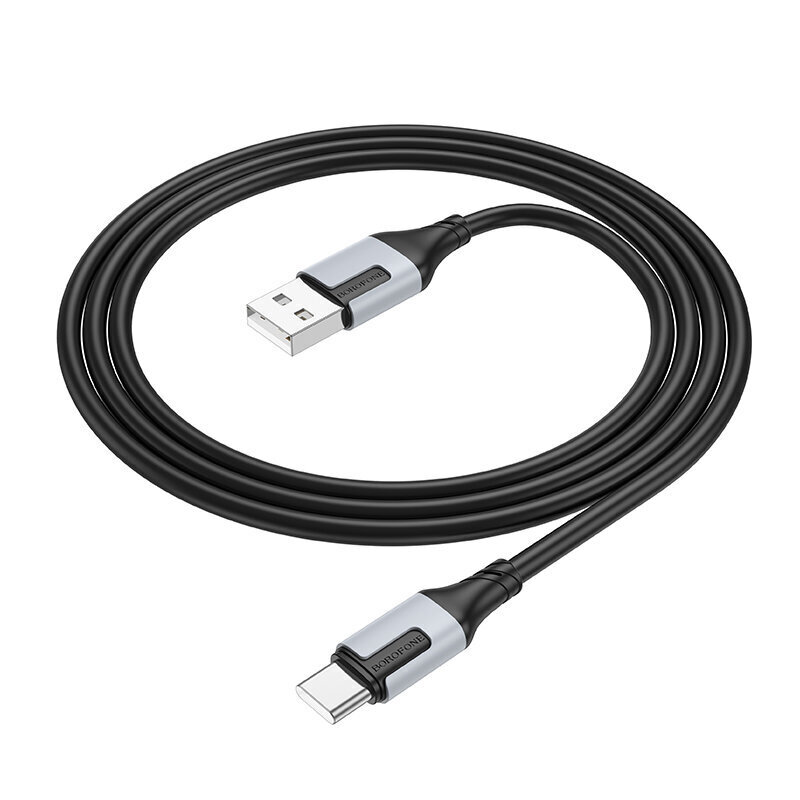 Kaapeli USB Borofone BX101 USB-A to USB-C 1.0 m musta hinta ja tiedot | Puhelinkaapelit | hobbyhall.fi