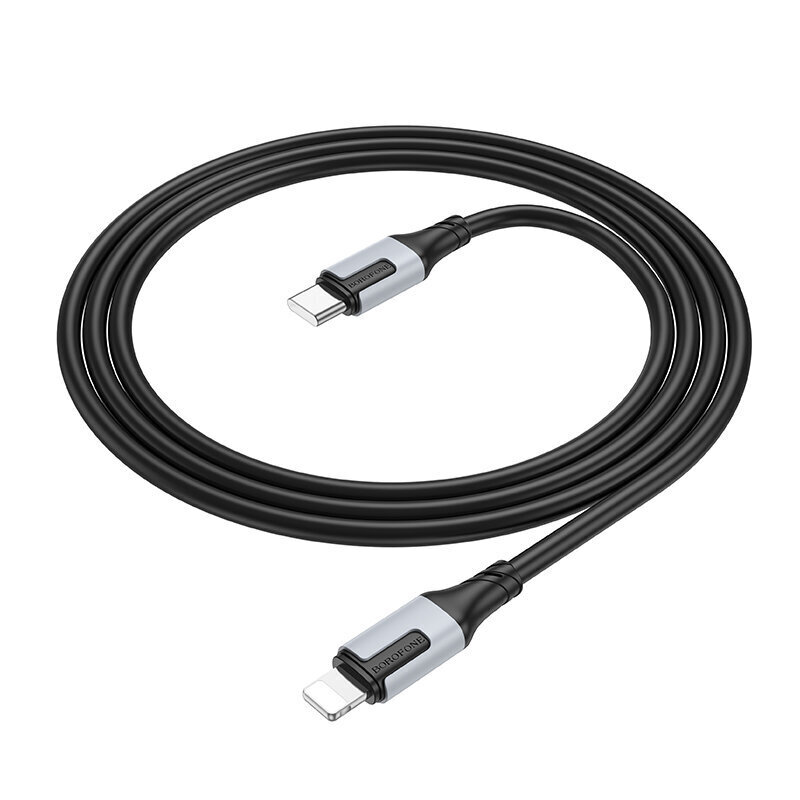 Kaapeli USB Borofone BX101 USB-C to Lightning 1.0 m musta hinta ja tiedot | Puhelinkaapelit | hobbyhall.fi