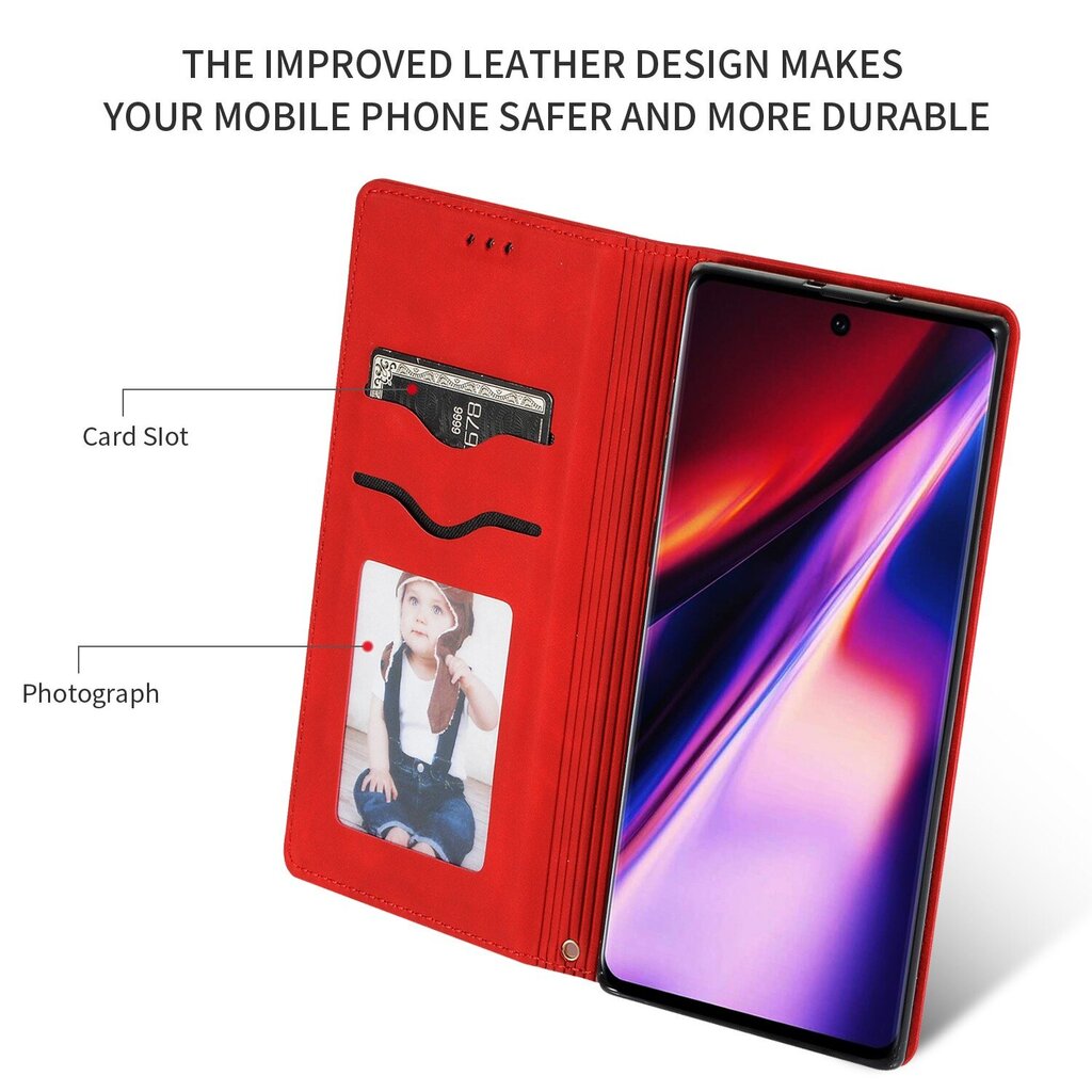 Kotelo Business Style Xiaomi punainenmi 13C/Poco C65 punainen hinta ja tiedot | Puhelimen kuoret ja kotelot | hobbyhall.fi