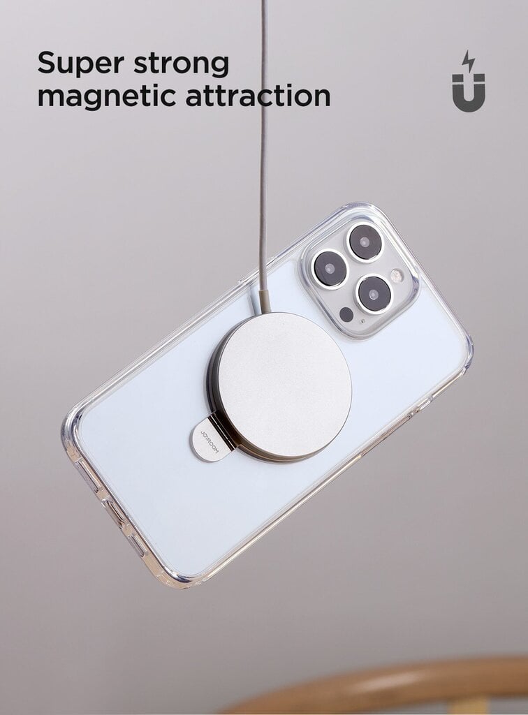 Kotelo Joyroom JR-BP004 Magnetic Protective Phone Kotelo With Holder Apple iPhone 15 harmaa hinta ja tiedot | Puhelimen kuoret ja kotelot | hobbyhall.fi