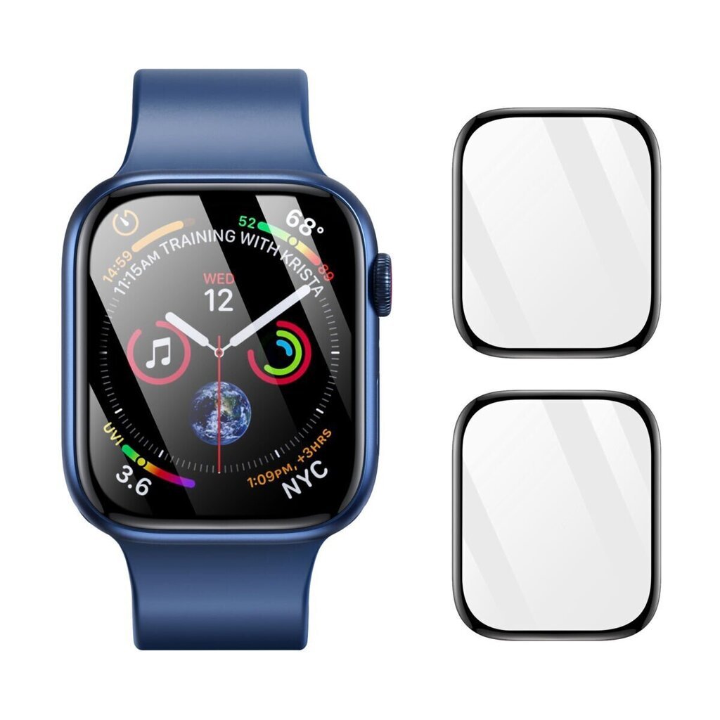 Suojalasi Dux Ducis Pmma (2Pack) Apple Watch 40 mm musta hinta ja tiedot | Älykellojen ja aktiivisuusrannekkeiden lisätarvikkeet | hobbyhall.fi