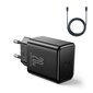 Charger Joyroom JR-TCF06 USB-C PD20W + USB-C to USB-C 1.0m cable black hinta ja tiedot | Puhelimen laturit | hobbyhall.fi