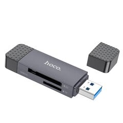 Memory card reader Hoco HB45 USB-C/USB-A 2-in-1 USB2.0 grey hinta ja tiedot | Adapterit | hobbyhall.fi