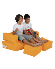 Säkkituoli Kids Double Seat Pouf, oranssi hinta ja tiedot | Säkkituolit, rahit ja penkit | hobbyhall.fi