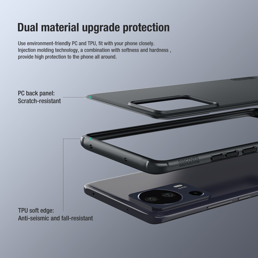 Case Nillkin Super Frosted Shield Pro Xiaomi 13 Lite black hinta ja tiedot | Puhelimen kuoret ja kotelot | hobbyhall.fi