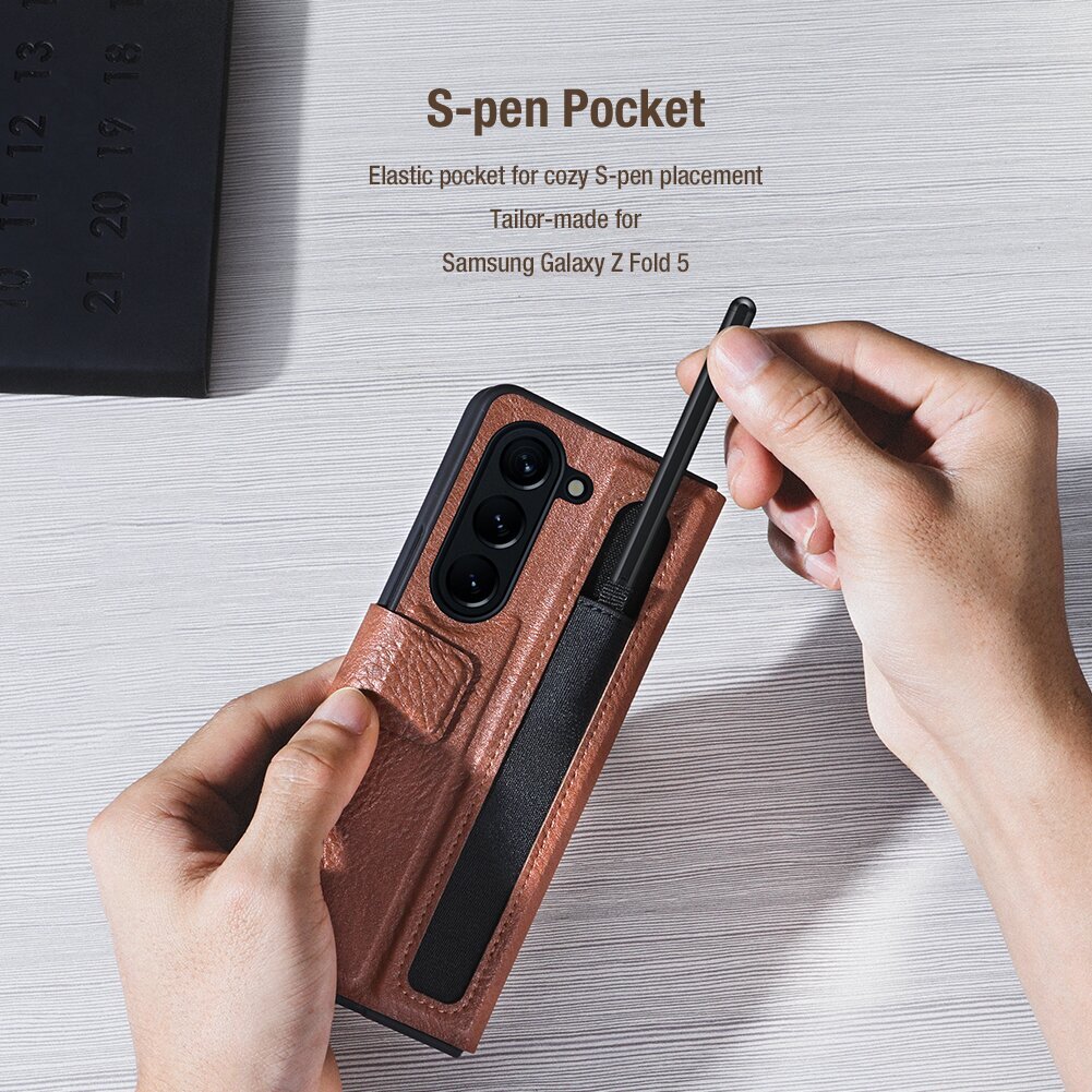 Case Nillkin Aoge Leather Case Samsung F946 Z Fold5 5G black hinta ja tiedot | Puhelimen kuoret ja kotelot | hobbyhall.fi