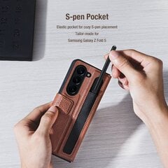 Case Nillkin Aoge Leather Case Samsung F946 Z Fold5 5G brown hinta ja tiedot | Nillkin Matkapuhelimet ja tarvikkeet | hobbyhall.fi