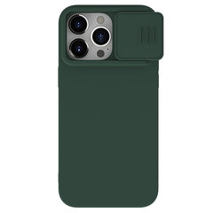 Case Nillkin CamShield Silky Silicone Apple iPhone 15 Pro dark green hinta ja tiedot | Puhelimen kuoret ja kotelot | hobbyhall.fi