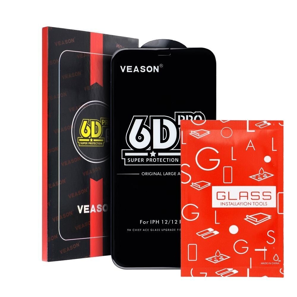 Tempered glass 6D Xiaomi Redmi 13C/Poco C65/Poco M6 5G black hinta ja tiedot | Näytönsuojakalvot ja -lasit | hobbyhall.fi