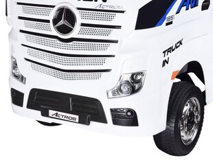 Lasten yksipaikkainen sähköauto Mercedes Benz Actros, Valkoinen hinta ja tiedot | Lasten sähköautot | hobbyhall.fi