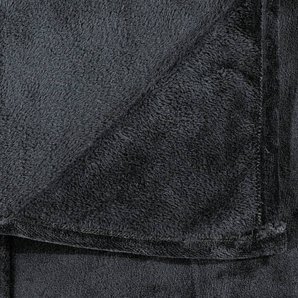 vidaXL Huopa musta 150x200 cm polyesteri hinta ja tiedot | Päiväpeitot ja huovat | hobbyhall.fi