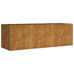 vidaXL Korotettu kukkalaatikko 120x40x40 cm Corten teräs hinta ja tiedot | Kukkalaatikot | hobbyhall.fi