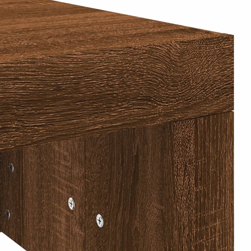 vidaXL Sohvapöytä ruskea tammi 102x50x36 cm tekninen puu hinta ja tiedot | Sohvapöydät | hobbyhall.fi