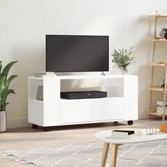 vidaXL TV-taso korkeakiilto valkoinen 102x34,5x43 cm tekninen puu hinta ja tiedot | TV-tasot | hobbyhall.fi