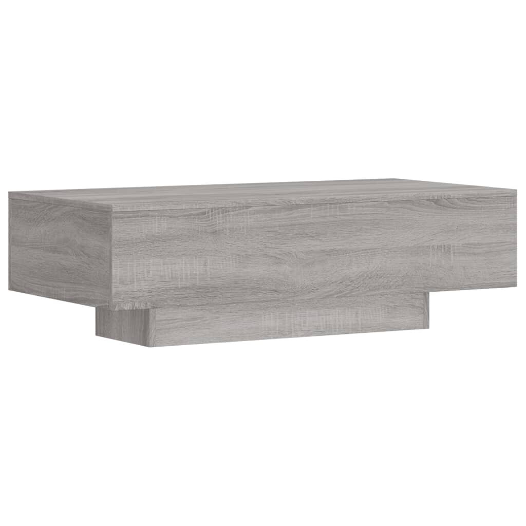 vidaXL Sohvapöytä harmaa Sonoma 100x49,5x31 cm tekninen puu hinta ja tiedot | Sohvapöydät | hobbyhall.fi