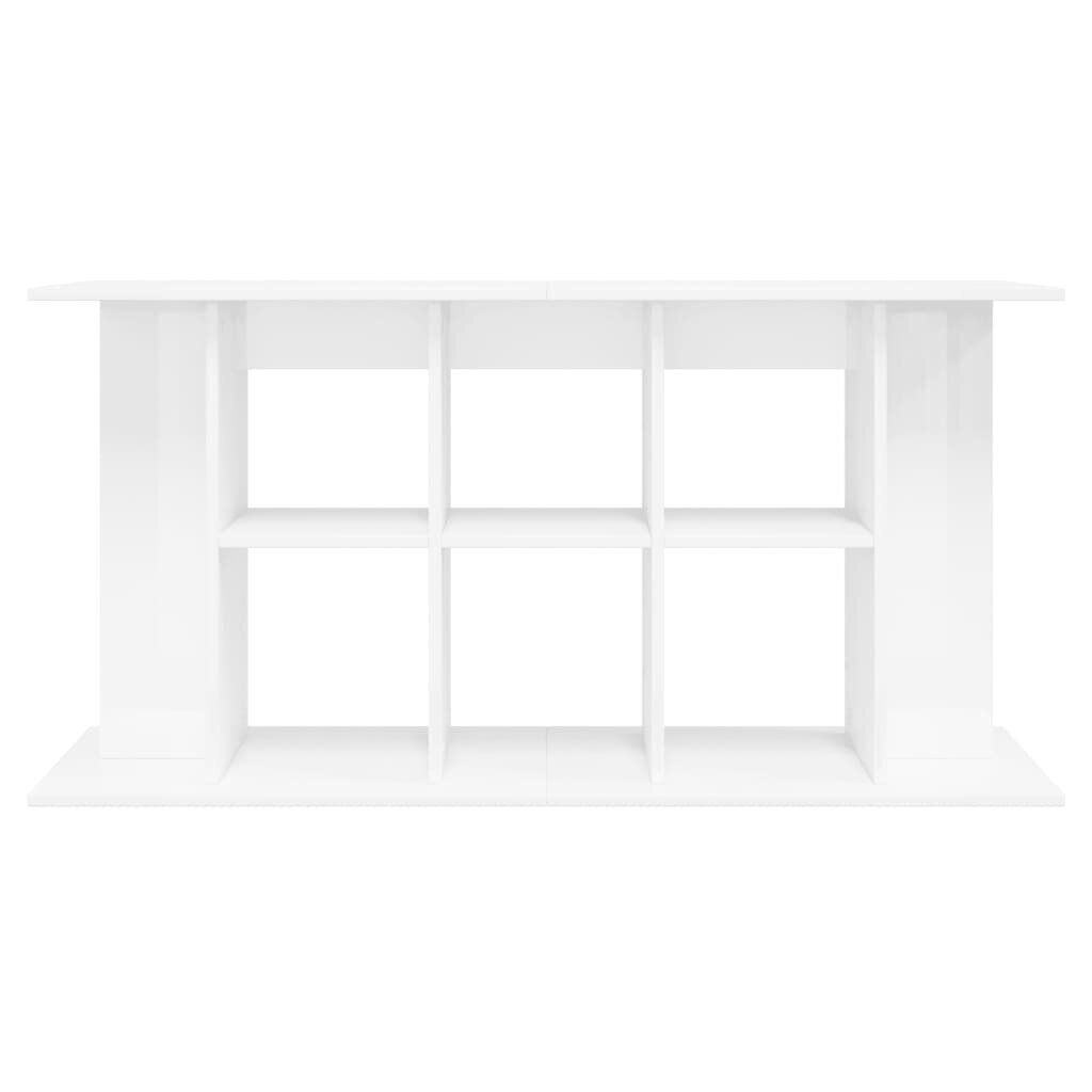 vidaXL Akvaarioteline korkeakiilto valkoinen 120x40x60 cm tekninen puu hinta ja tiedot | Akvaariotarvikkeet | hobbyhall.fi