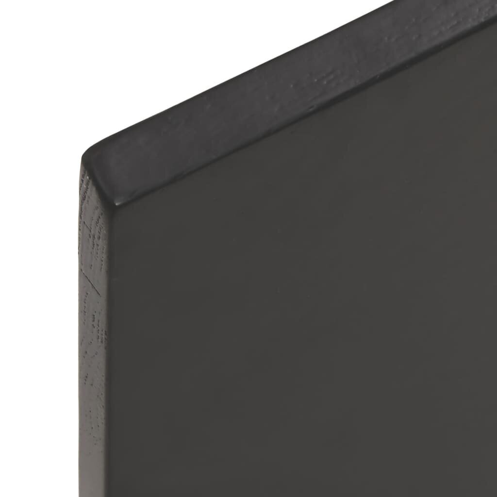 vidaXL Seinähylly tummanruskea 100x20x2 cm käsitelty täystammi hinta ja tiedot | Hyllyt | hobbyhall.fi