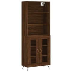 vidaXL Kaappi ruskea tammi 69,5x34x180 cm tekninen puu hinta ja tiedot | Olohuoneen kaapit ja lipastot | hobbyhall.fi