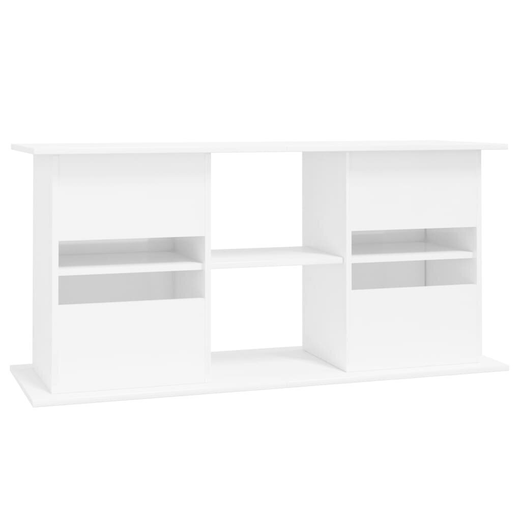 vidaXL Akvaarioteline korkeakiilto valkoinen 121x41x58 cm tekninen puu hinta ja tiedot | Akvaariotarvikkeet | hobbyhall.fi